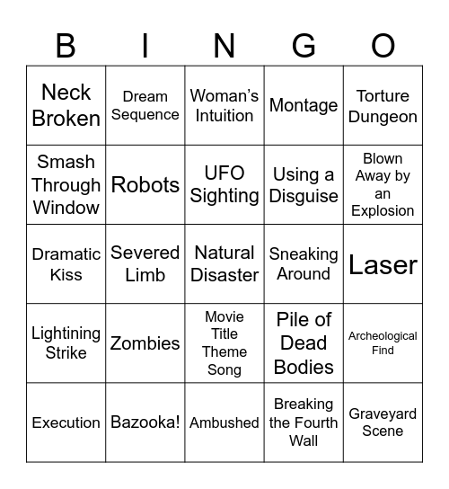 BINGOFLIX: The Mask Bingo Card