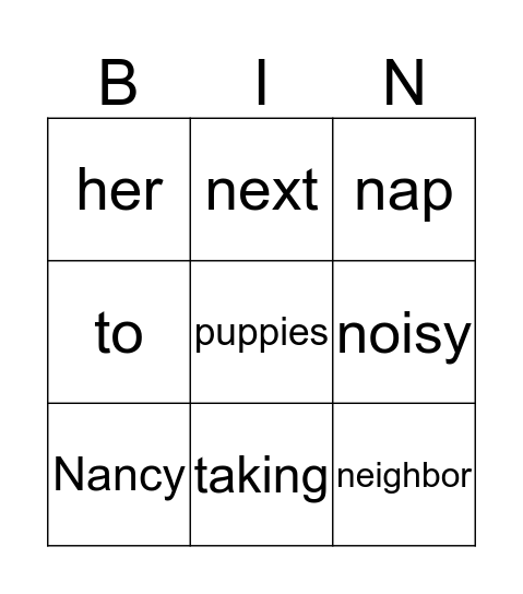 Bingo Card