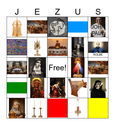 Our Lady of Częstochowa Shrine Bingo Card