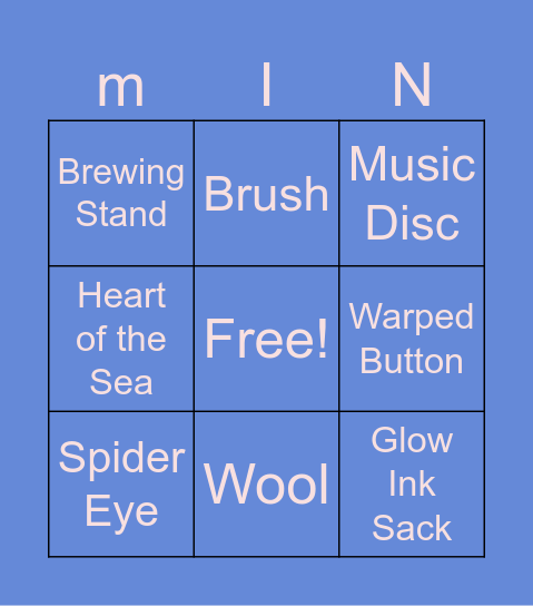 Elo Oly MC Bingo Card