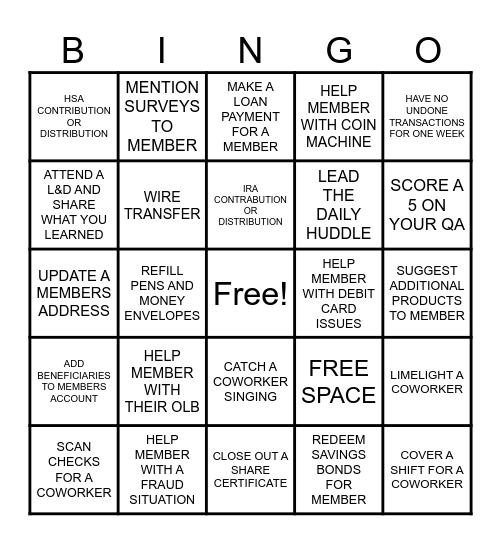 BANKO Bingo Card