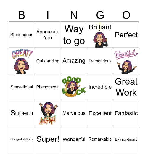 PowerWords Bingo Card