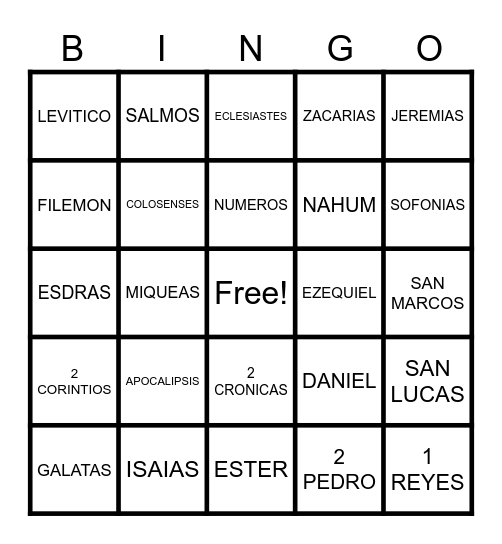 BINGO CRISTIANO Bingo Card