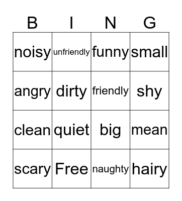 Monster Market Bingo Card