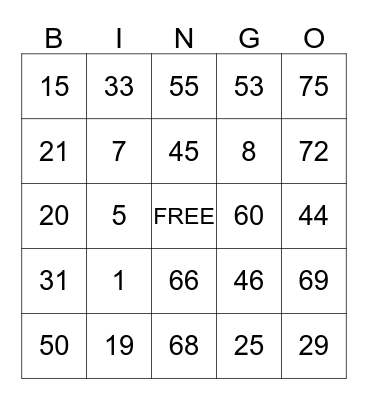 LUAL BARRIO Bingo Card