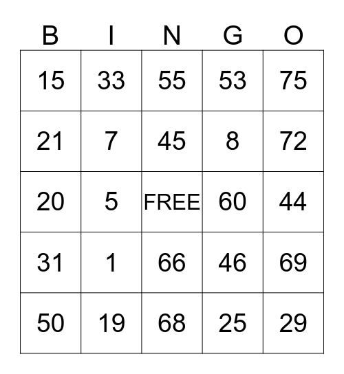 LUAL BARRIO Bingo Card