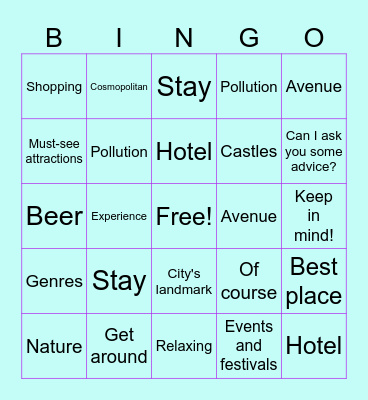 Power seekers bingo Card