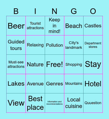 Power seekers Bingo Card