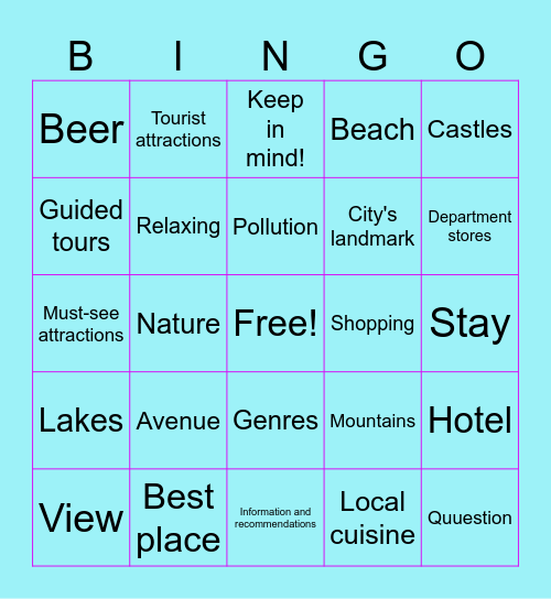 Power seekers Bingo Card