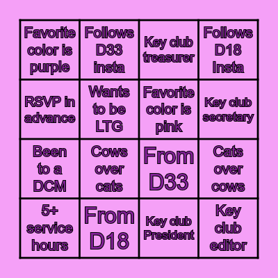 HYDRO-TC Bingo Card