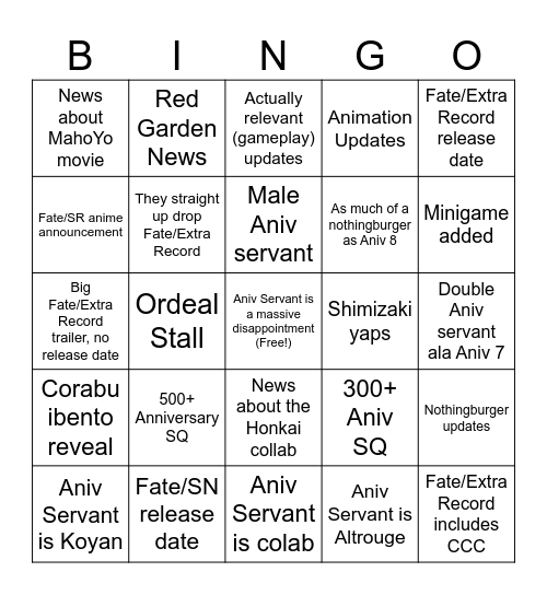 youtube.com/watch?v=cUs8FEsDUZ4 Bingo Card