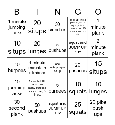tetris physical bingo Card