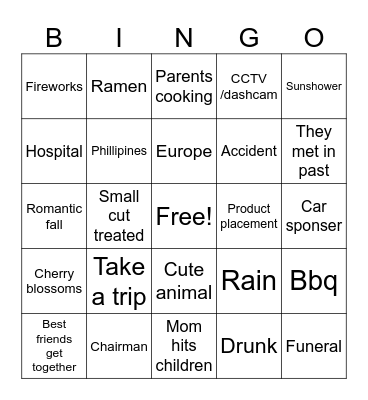 Our Blues Bingo Card