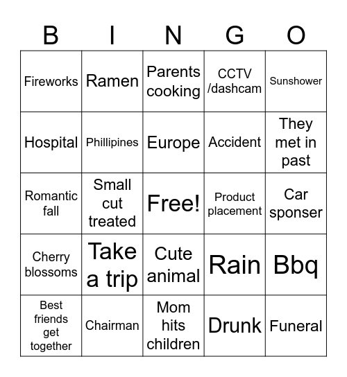 Our Blues Bingo Card