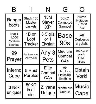 2023 OSRS Bingo Card