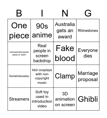 WCS 2024 Bingo Card