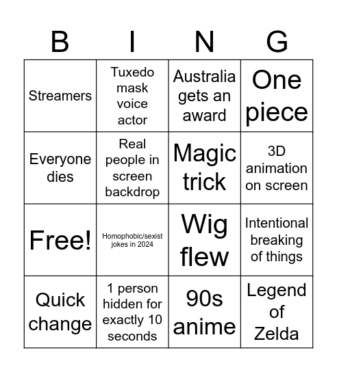 WCS 2024 Bingo Card