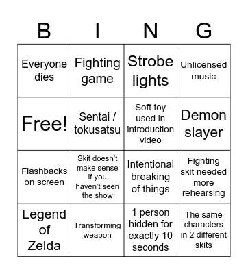 WCS 2024 Bingo Card