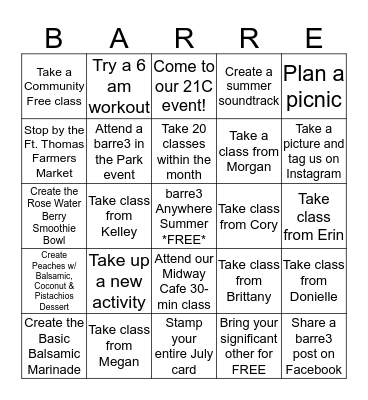 Be Boundless!  Bingo Card