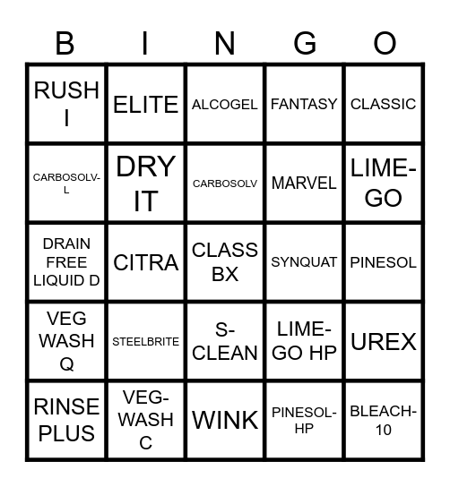 LET'S GO Bingo Card