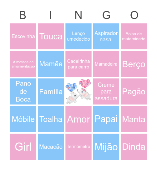 Bingo #BabyNanaeDiego Bingo Card