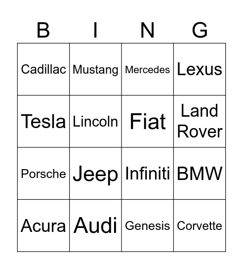 Bin Bingo Card