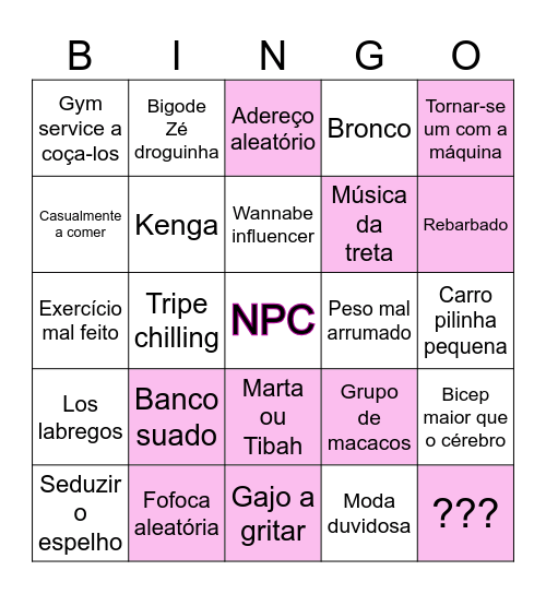 Big bingo Card