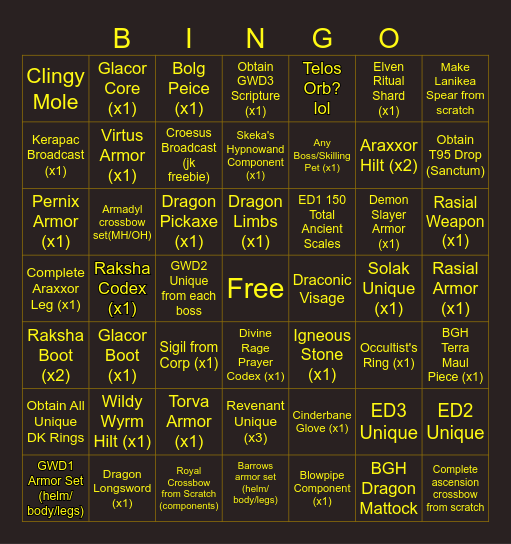 Tres Amigo's Bingo Bonanza Bingo Card