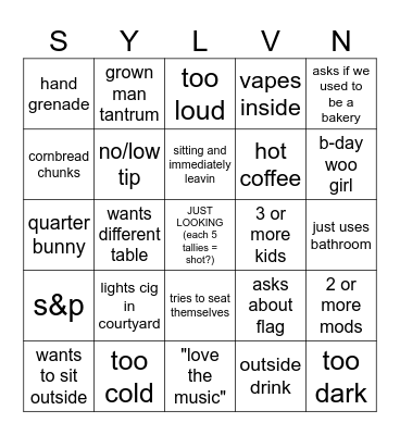 asuh-doo Bingo Card