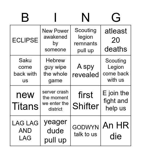 Ridgecrest Retake ! Bingo Card