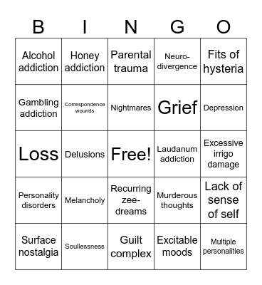 DR HARPER BINGO Card