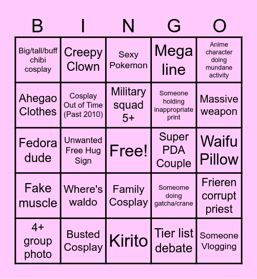 OTAKUTHON 2023 Bingo Card