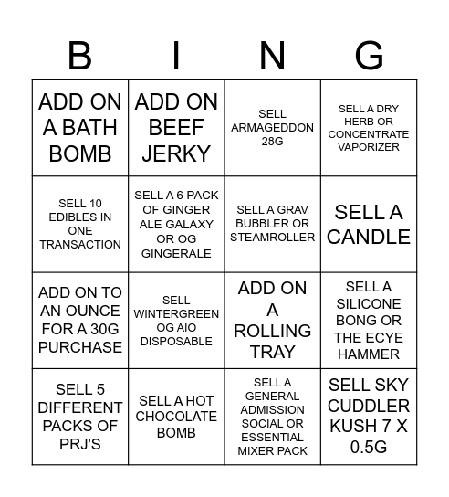 WEEK 32 BINGO Card