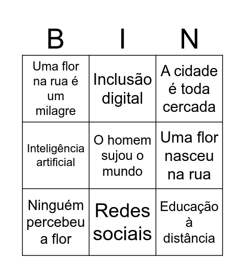 BINGO Card