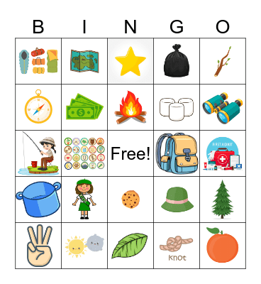 GIRL SCOUT Bingo Card