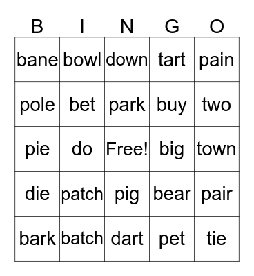 Level 8 Bingo Card