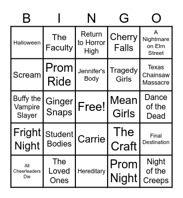 Baba Yaga Bingo - Homecoming Edition Bingo Card