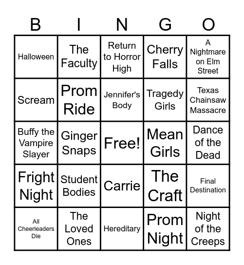 Baba Yaga Bingo - Homecoming Edition Bingo Card