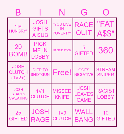 Marie's Bingo! Bingo Card