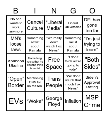 Alexandria Bingo Card
