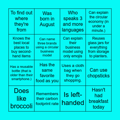 FIND SOMEONE WHO... Bingo Card