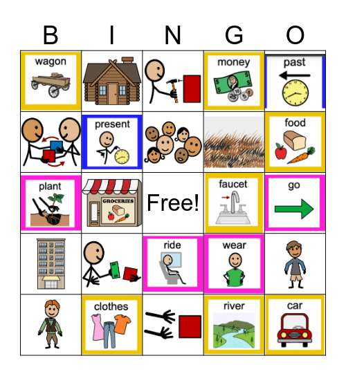 ULS Needs: Past/Present Bingo Card