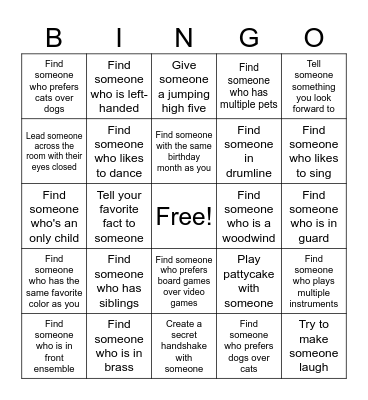 Human Bingo Card