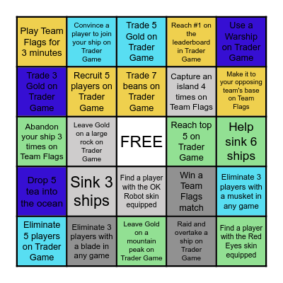 Ships 3D Bingo (2024 Edition) - by Zyro Bingo Card