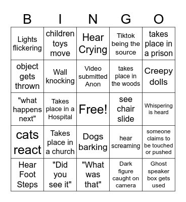 Spooky Sat Bingo Card