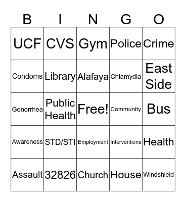 32826 Bingo  Bingo Card