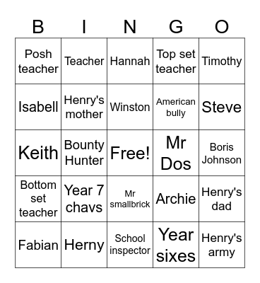 JJEVERETTROSE BINGO Card