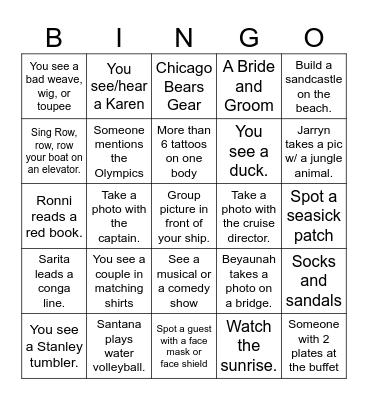 To-Do Bingo! You see it or You Do it! Bingo Card