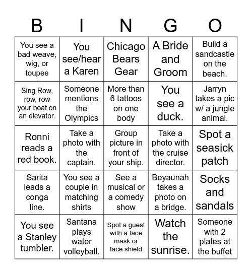 To-Do Bingo! You see it or You Do it! Bingo Card