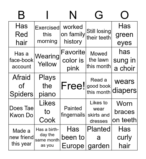 Bingo Card